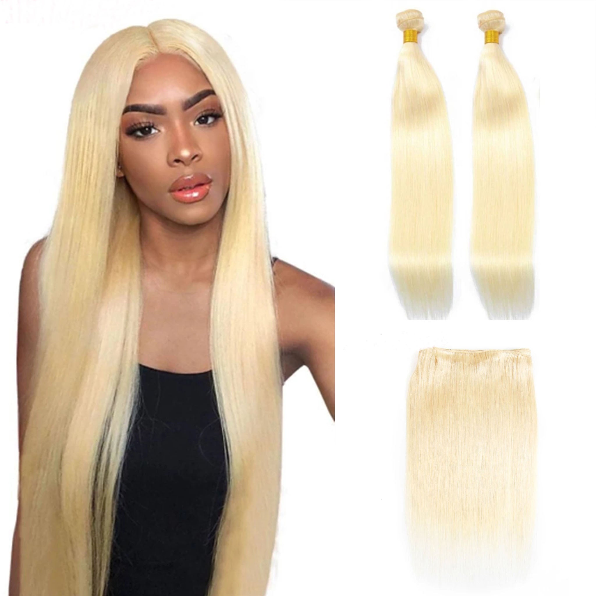 Abbily Blonde 613 Color hair bundle Human Virgin Hair Weave 1 Bundle/Pack Brazilian Hair