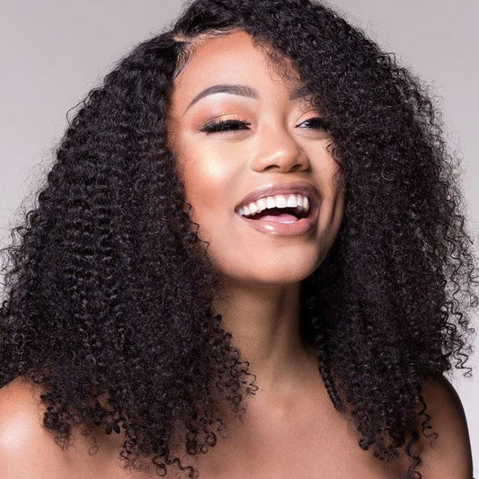 Abbily Kinky Curly Lace Frontal Wig 13x4 Lace Front Wigs