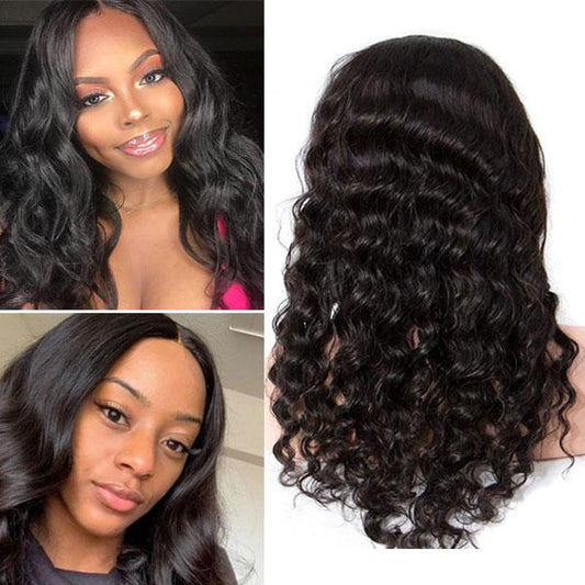 Abbily Loose Wave 13x4 Lace Frontal Wig Affordable Brazilian Human Hair Wig