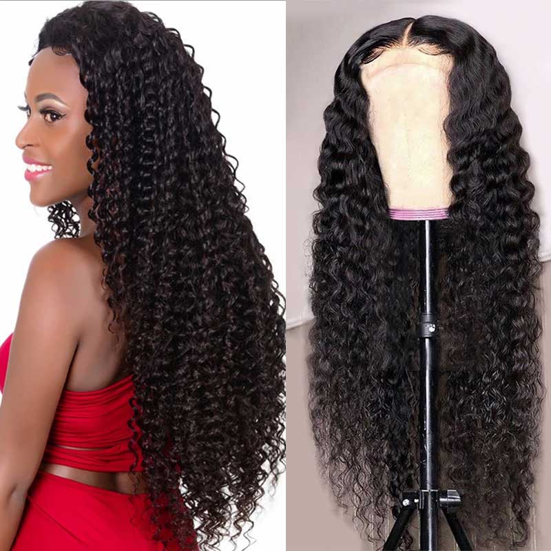 Abbily Deep Wave Wigs 13x6 Lace Frontal Real Human Hair Wig