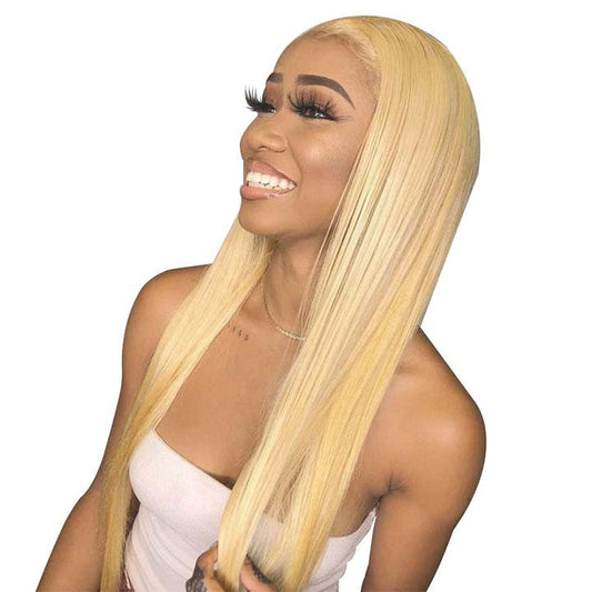 Abbily Human Hair Wigs 613 Blonde Color 360 Lace Frontal Wig Pre Plucked Natural Hairline