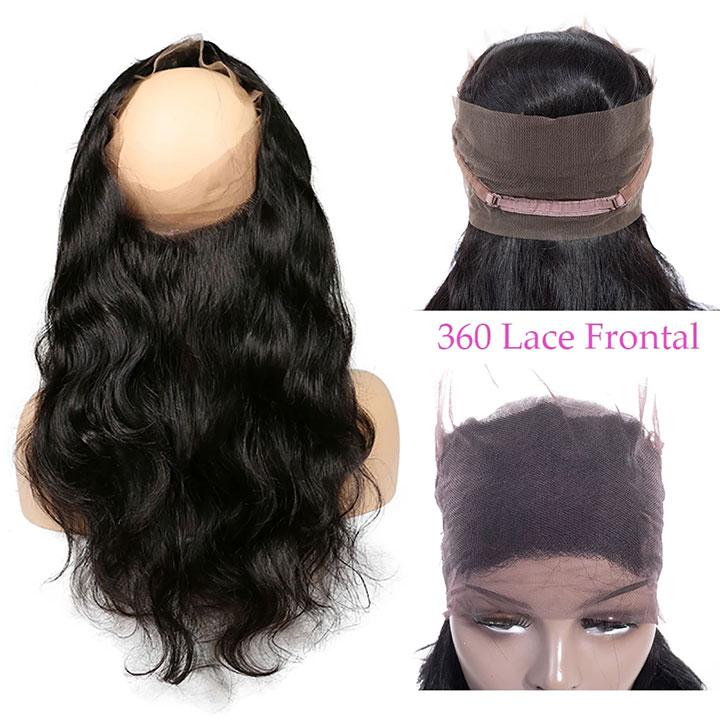 Body Wave 360 Lace Frontal 8A Virgin Hair Lace Frontal