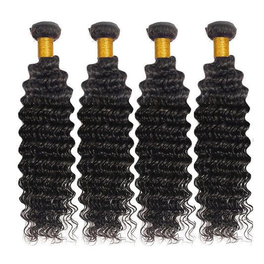 Brazilian Deep Wave Hair 4 Bundles High Quality 10A Human Hair Weave