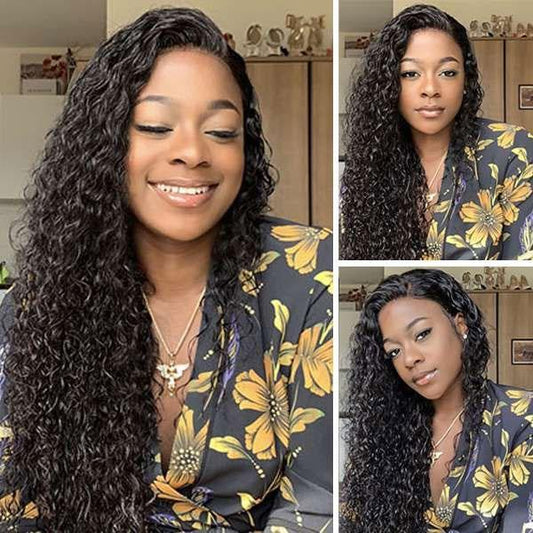 Abbily Human Hair Wig Wet And Wavy 360 Lace Frontal Wig For Black Women