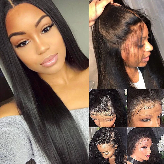Abbily Straight Hairstyles 13*6 Lace Frontal Wig High Quality Pre Plucked Wigs