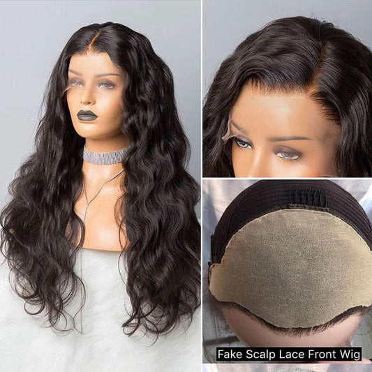 Pre-Make Fake Scalp 180% Density Pre Plucked Lace Front Wig 13x4 Lace Front Human Hair