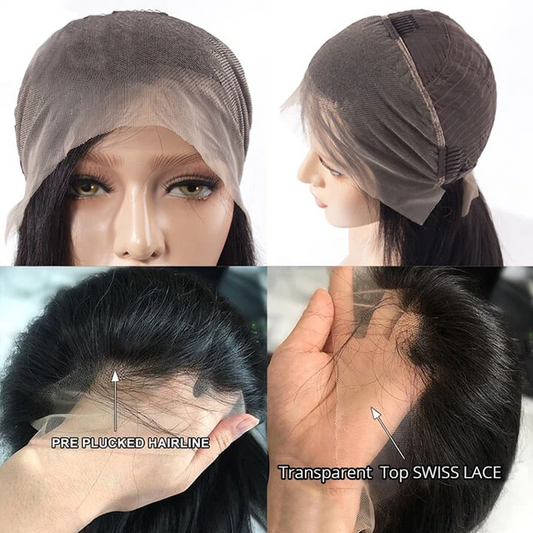 Transparent Undetectable 13X4 HD Swiss Lace Wig Straight Virgin Human Hair